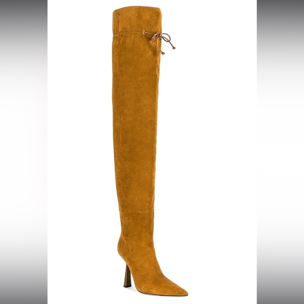 New! Good American Carla Over the Knee Boot Tobacco 7 🤎 NWOB - Picture 6 of 12